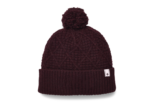 Black Diamond Cable Cuff Pom Beanie