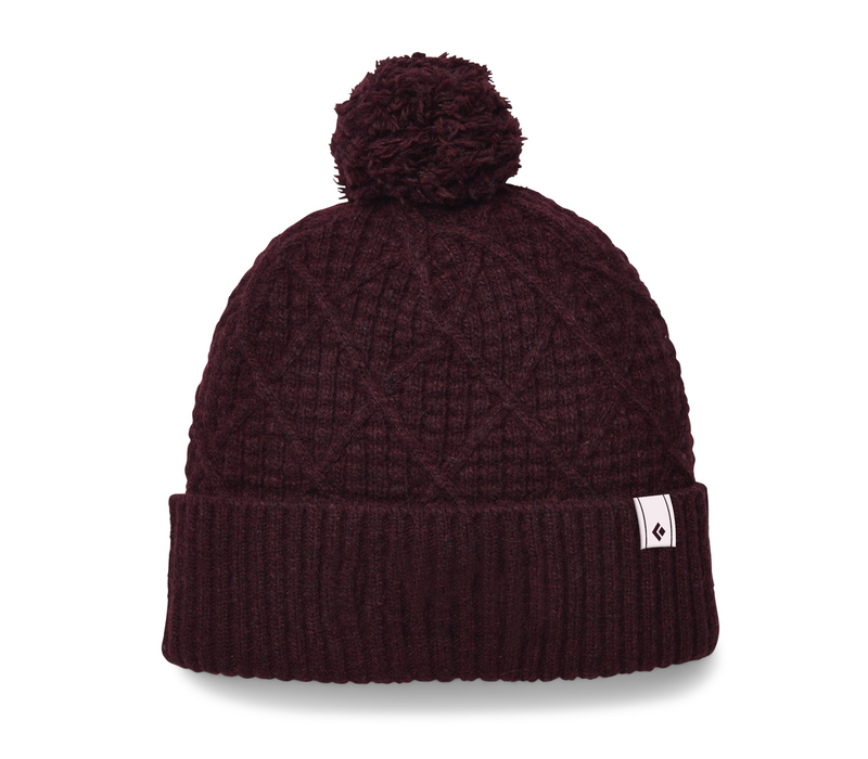 Cable Cuff Pom Beanie