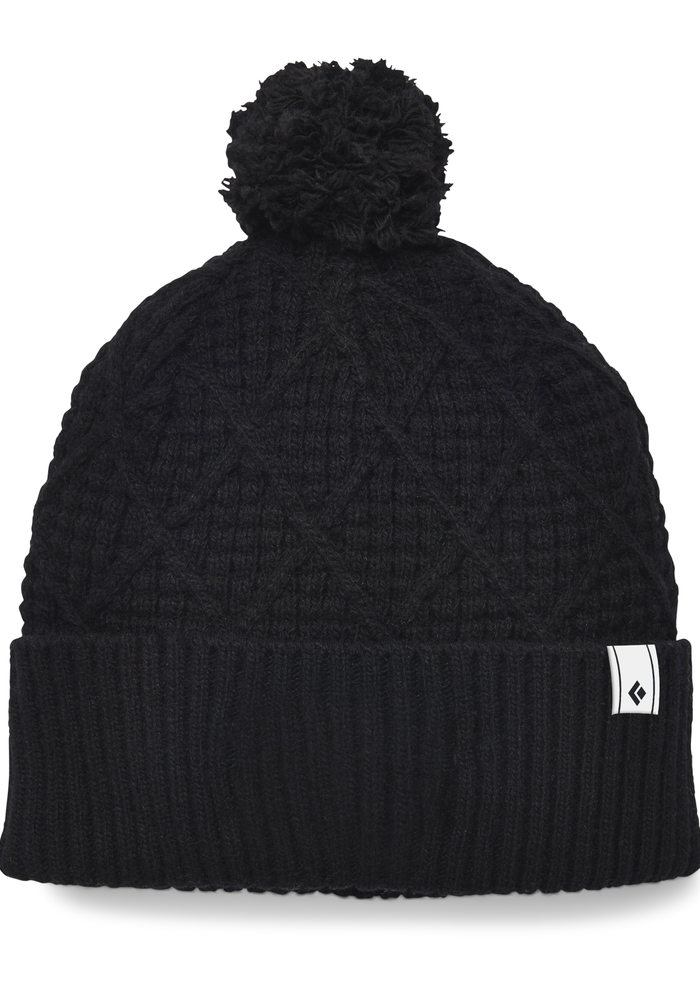 Cable Cuff Pom Beanie