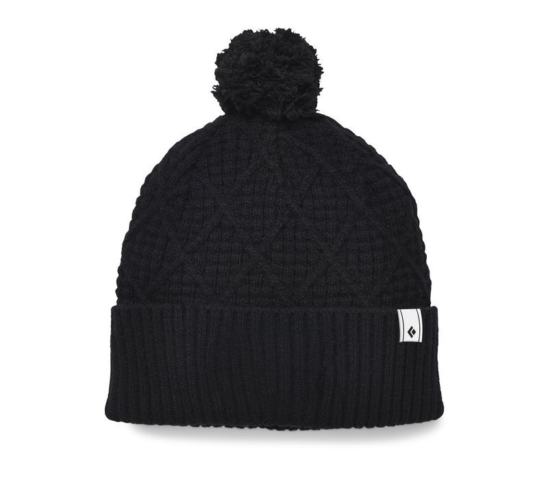 Cable Cuff Pom Beanie