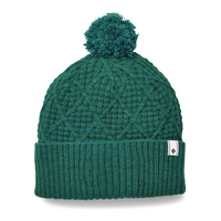 Cable Cuff Pom Beanie