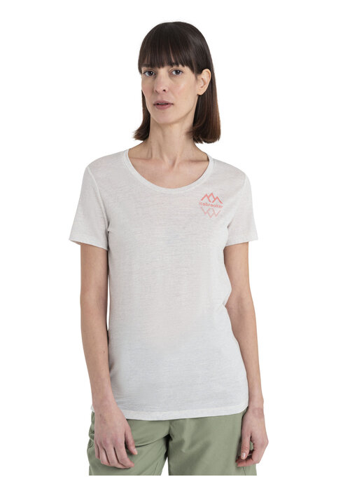 Icebreaker W's Merino 150 Tech Lite III SS Scoop Tee Icebreaker Logo Reflections