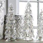 K & K Interiors Small Crystal Tear Drop Christmas Tree w/ Star 10"