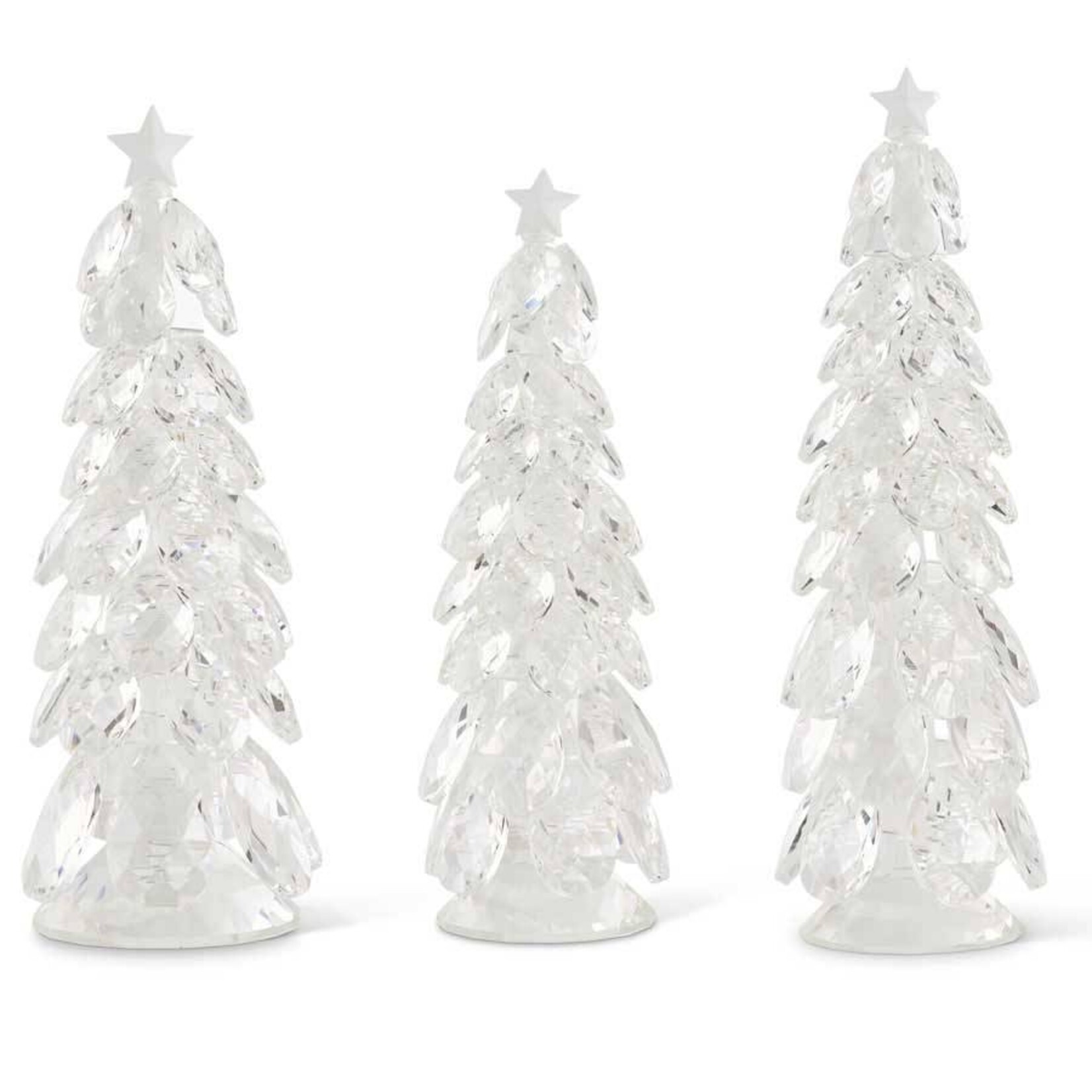 K & K Interiors Small Crystal Tear Drop Christmas Tree w/ Star 10"