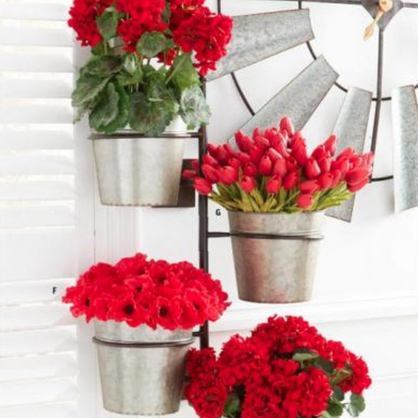 K & K Interiors 10.5" Red Real Touch Mini Tulip Stem