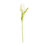 K & K Interiors 10.5" White Real Touch Mini Tulip Stem
