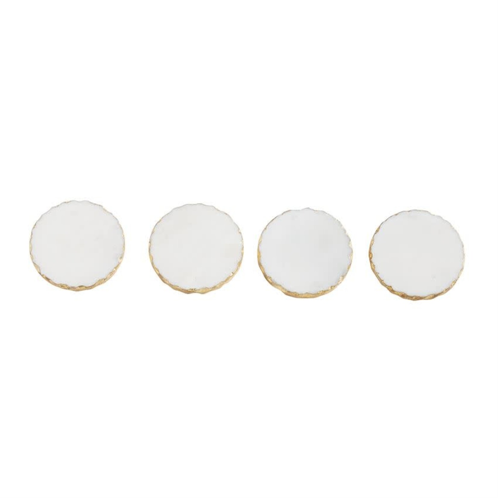 Mud Pie Gold Marble Foil Coaster Set/4