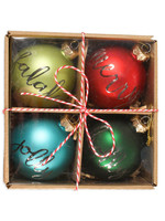 Bethany Lowe Designs Holiday Greetings Ornament Boxed set/4