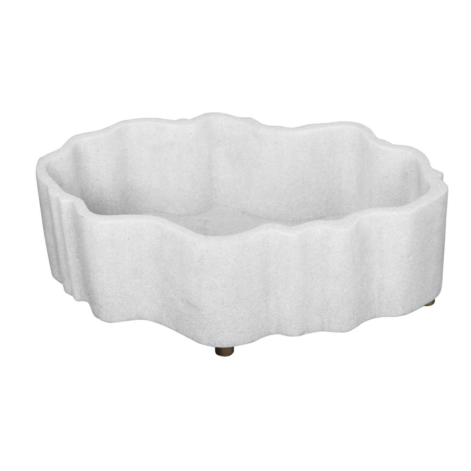 Uttermost / Revelation Marble Ripple Cache Pot  22" W X 7" H X 13" D