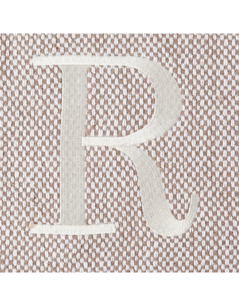 Initial Throw Blanket Beige - Oak & Willow