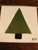 Kris Marks 6x6  Solid Green Tree