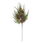 24 Inch Cypress Pine w Dark Red Iced Berry Stem