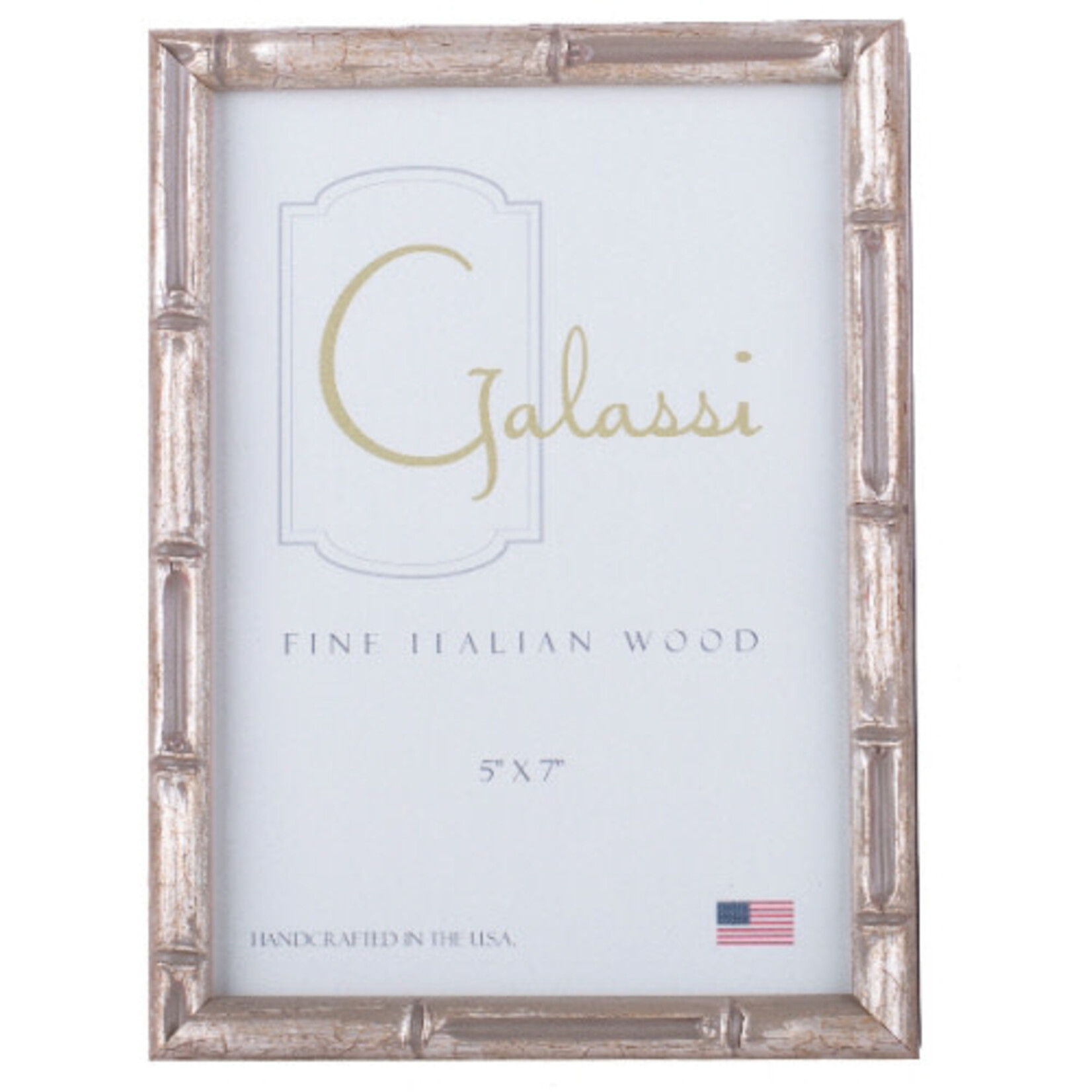 Galassi 5x7 Silver Bamboo Picture Frame