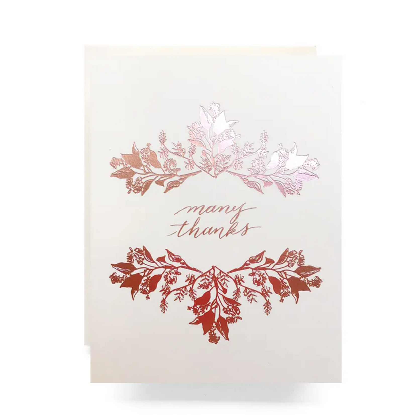 Antiquaria Rosegold Botanical Many Thanks Greeting Card