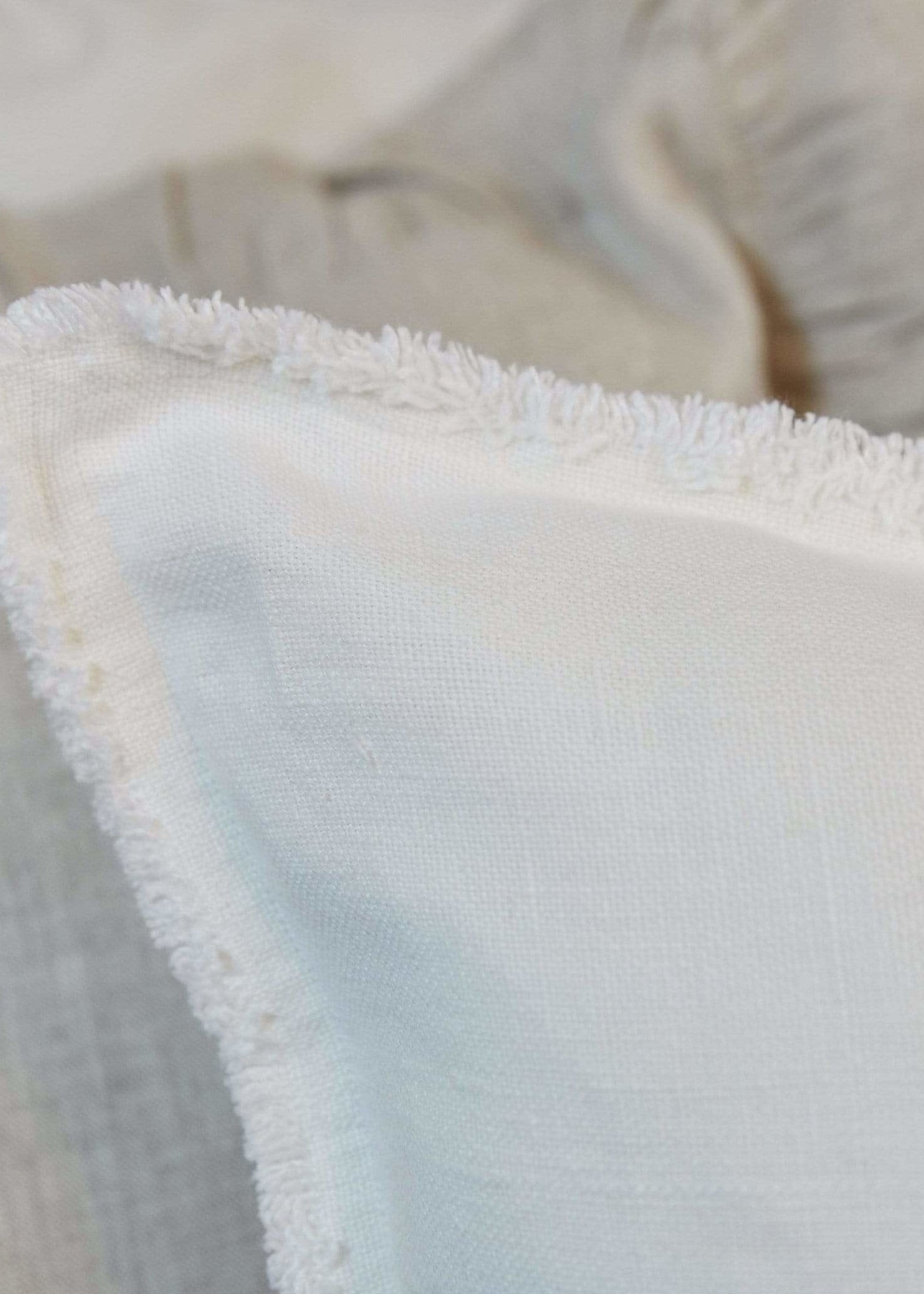 Crown Linen Designs Euro Sham, Provence - Off White - Fringe