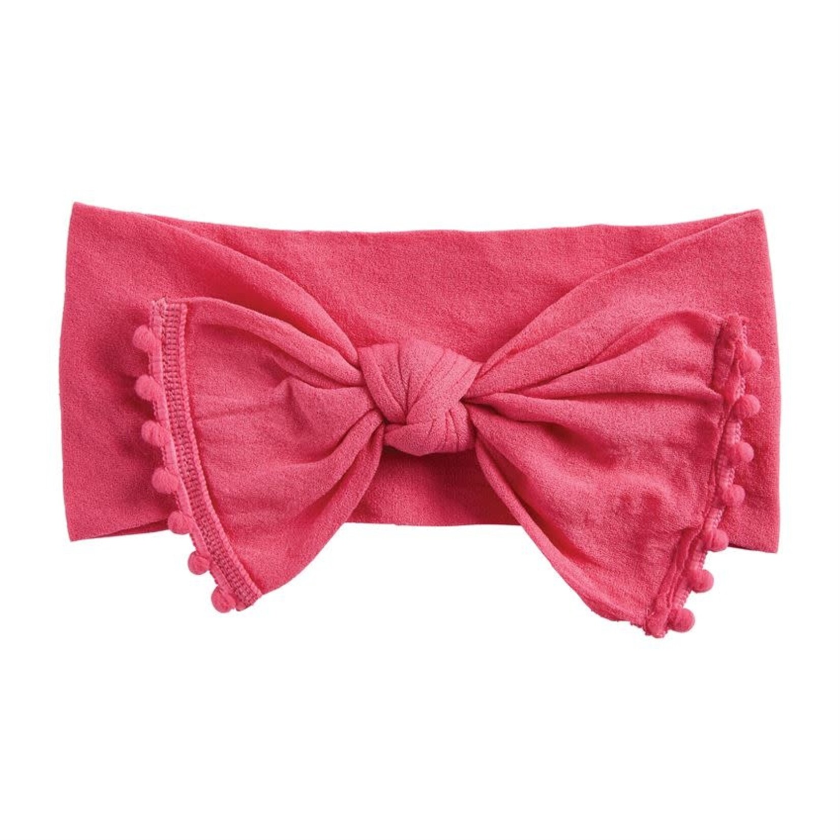 Mud Pie HOT PINK POM TRIM HEADBAND