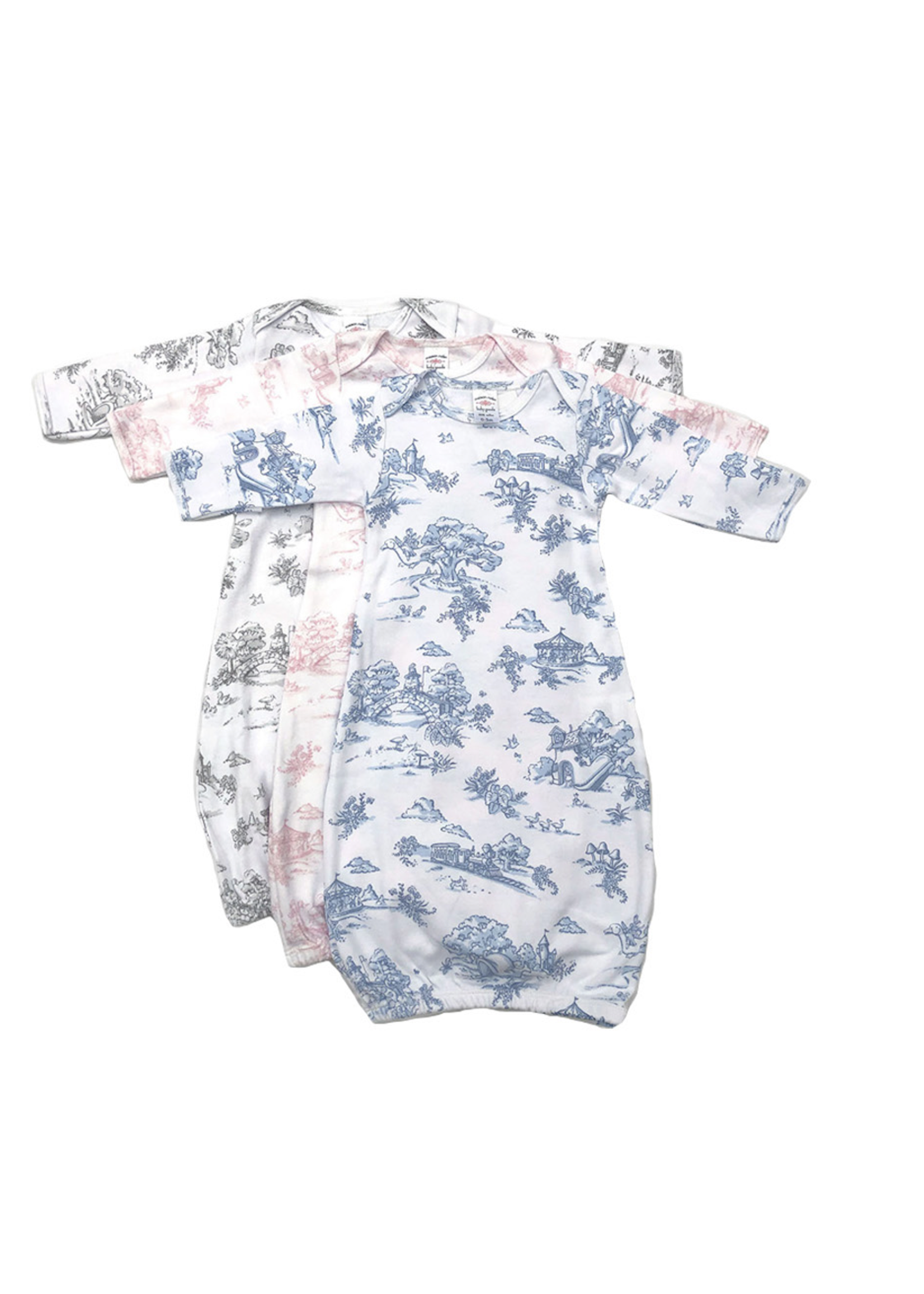 Maison Nola Baby Toile Gown Blue 0-3 month