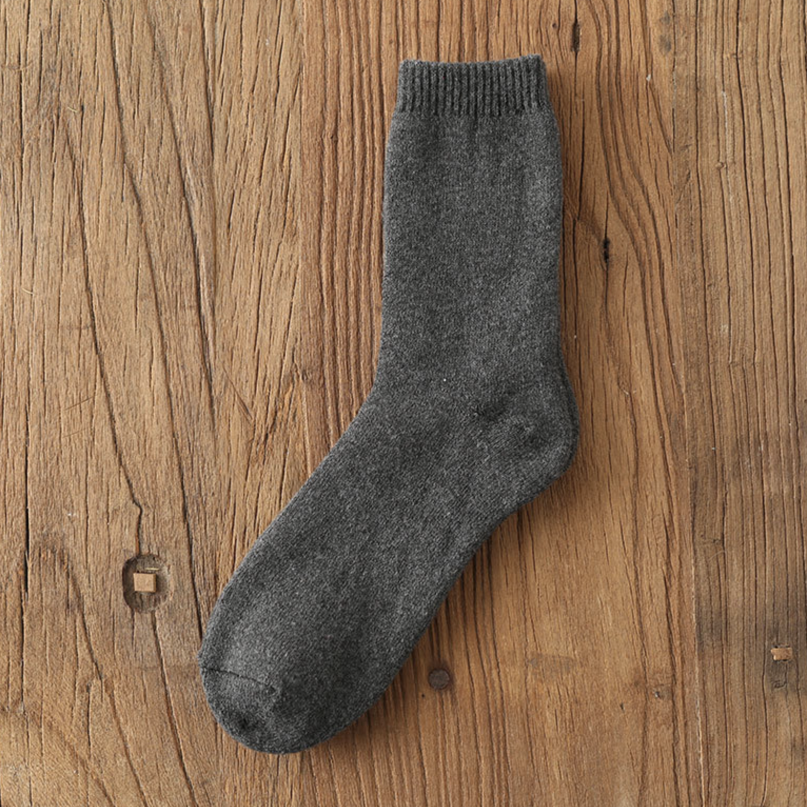 Sharon Cooper Velvet Thick Socks Dark Grey