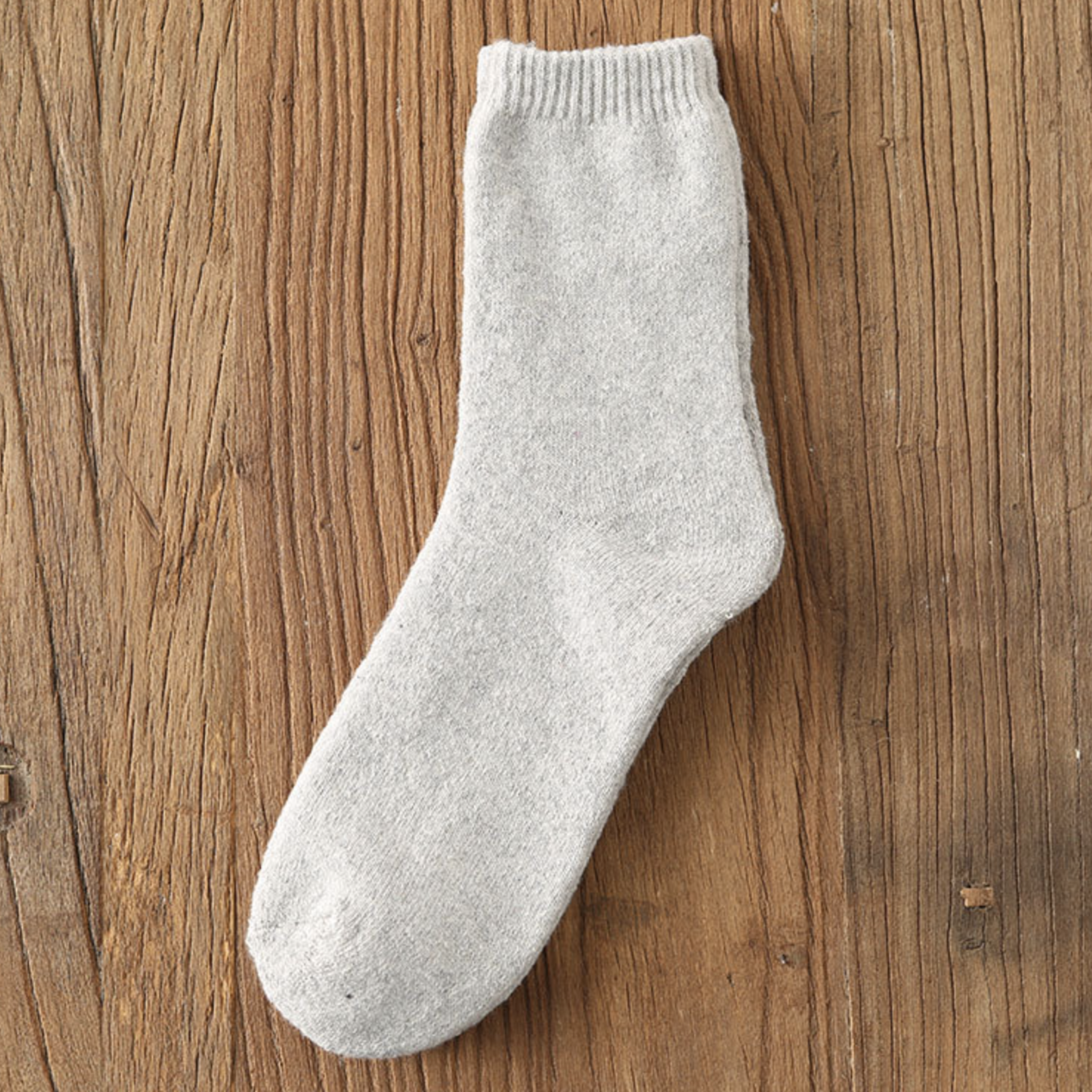 Sharon Cooper Velvet Thick Socks Light Grey