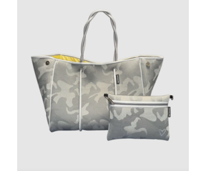 Prenelove Springdale Grey Camo Yellow Large Tote Oak Willow