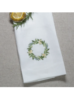 Crown Linen Designs Lemon Wreath Handtowel