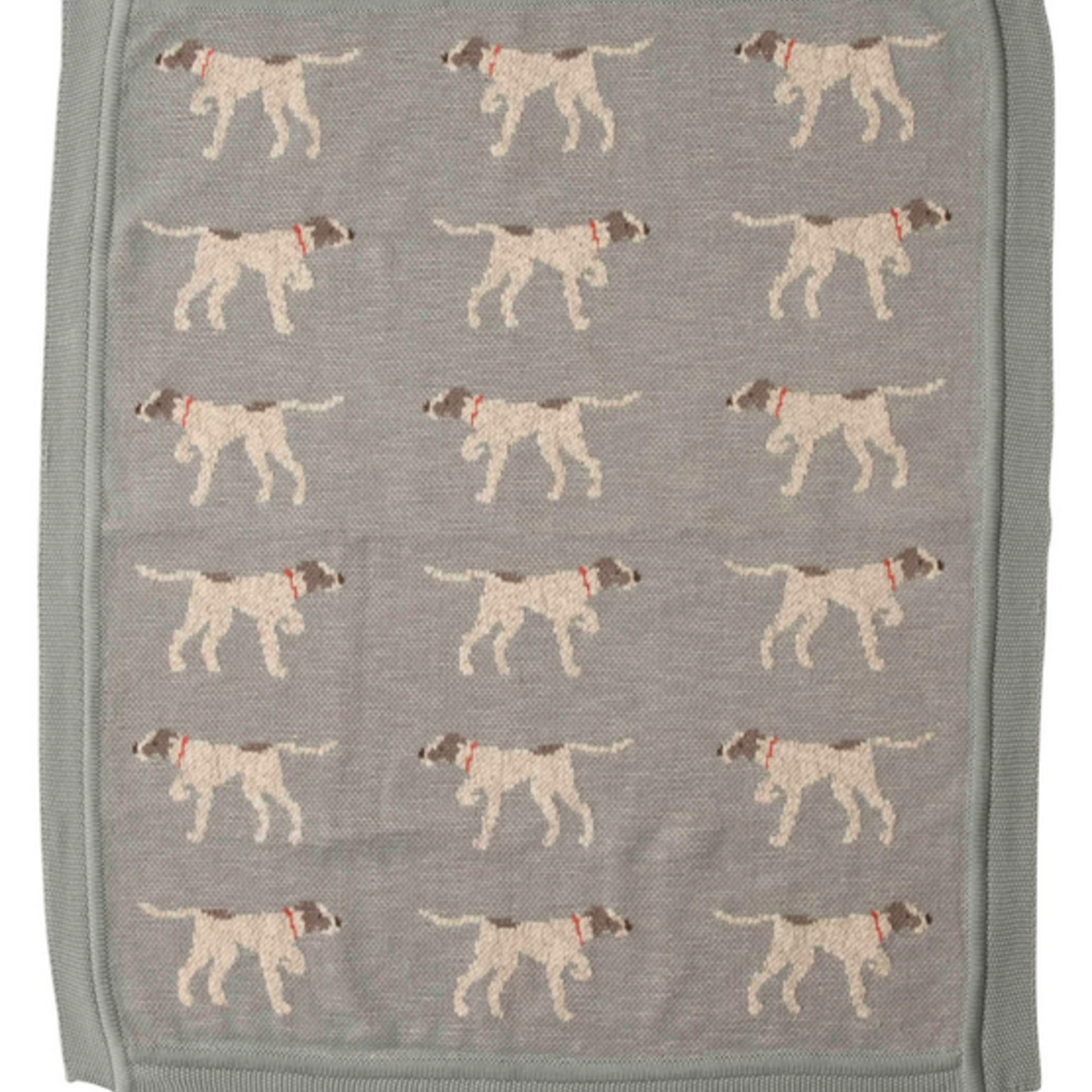 Creative Co-Op Dog Cotton Blend Blanket