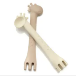 Ali + Oli Ali + Oli Fork & Spoon Set (soft white & oatmeal)