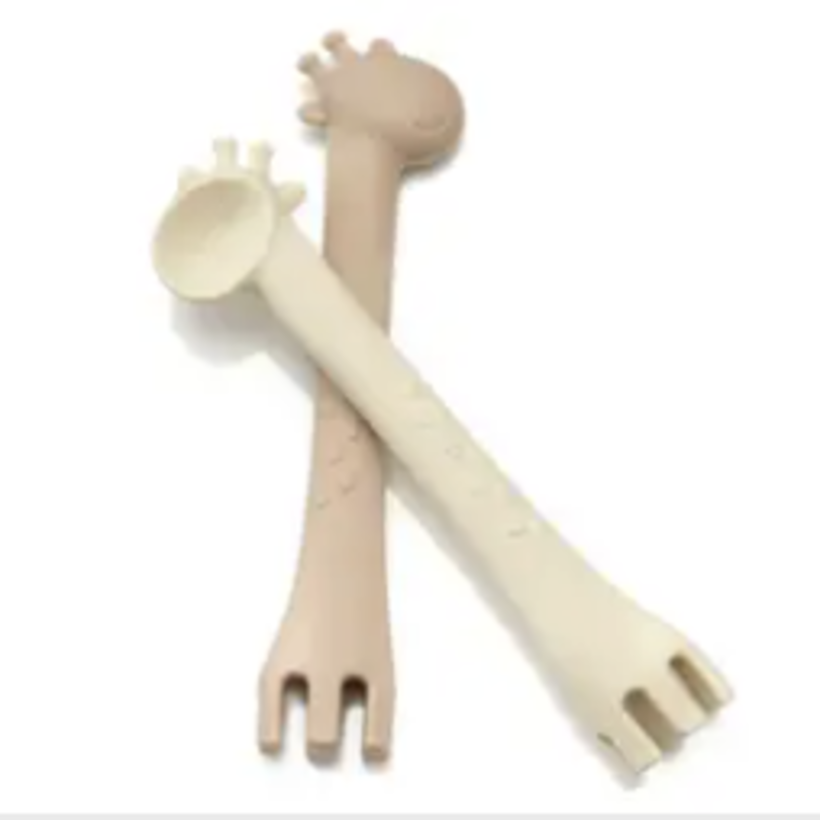 Ali + Oli Ali + Oli Fork & Spoon Set (soft white & oatmeal)