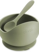 Ali + Oli Ali + Oli Silicone Suction Bowl & Spoon Set (sage)