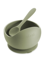 Ali + Oli Ali + Oli Silicone Suction Bowl & Spoon Set (sage)