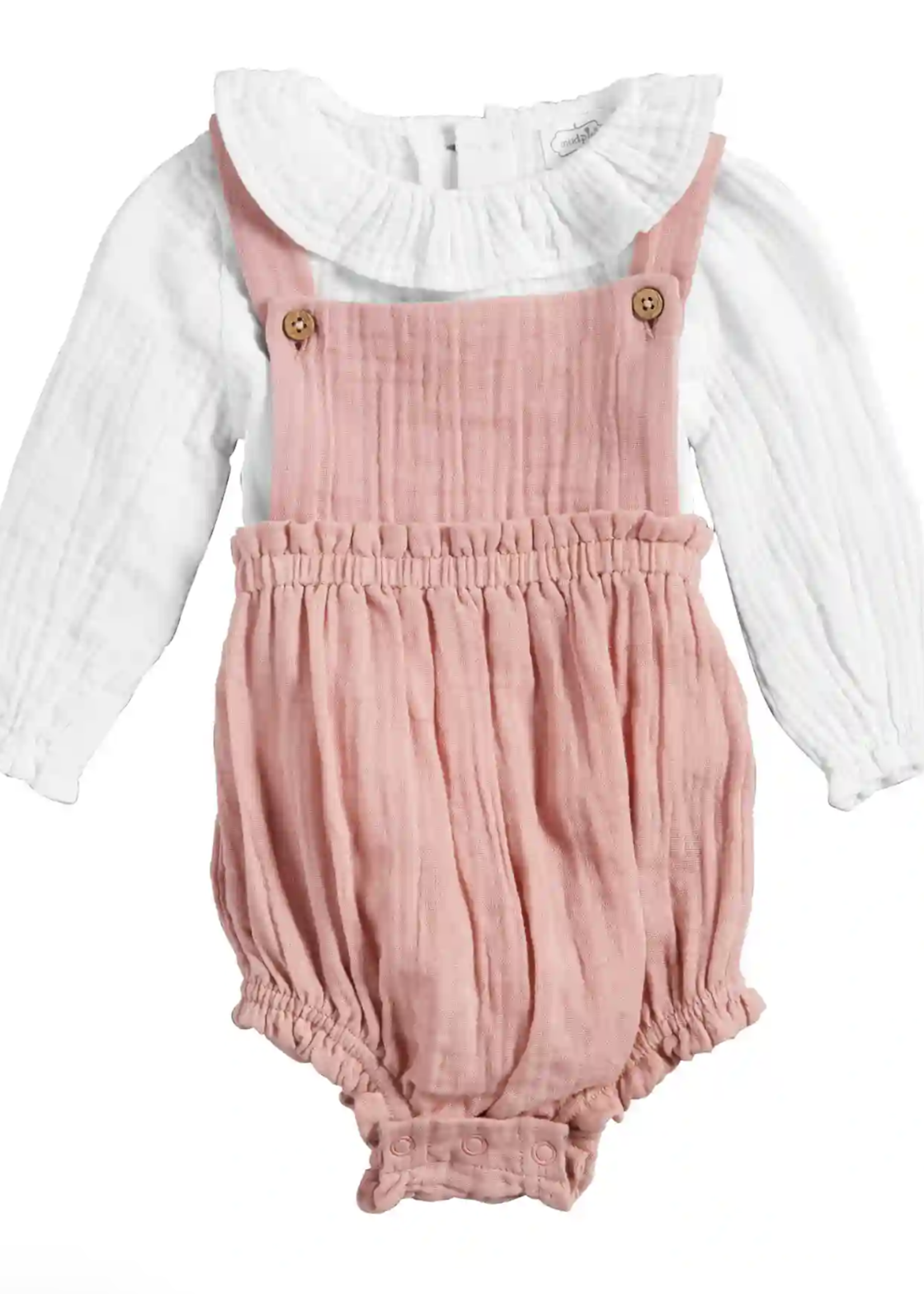 Pink  Gauze Overall Set 0-3 month