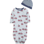 Mud Pie Bamboo Firetruck Take Me  Home 0-3 Months