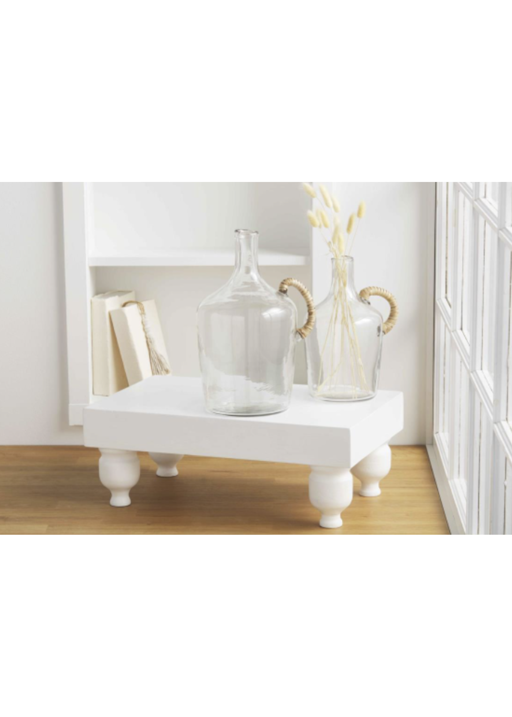Mud Pie White Footed Serving Stand