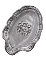 Dixie Pottery Monogrammed Spoon Rest