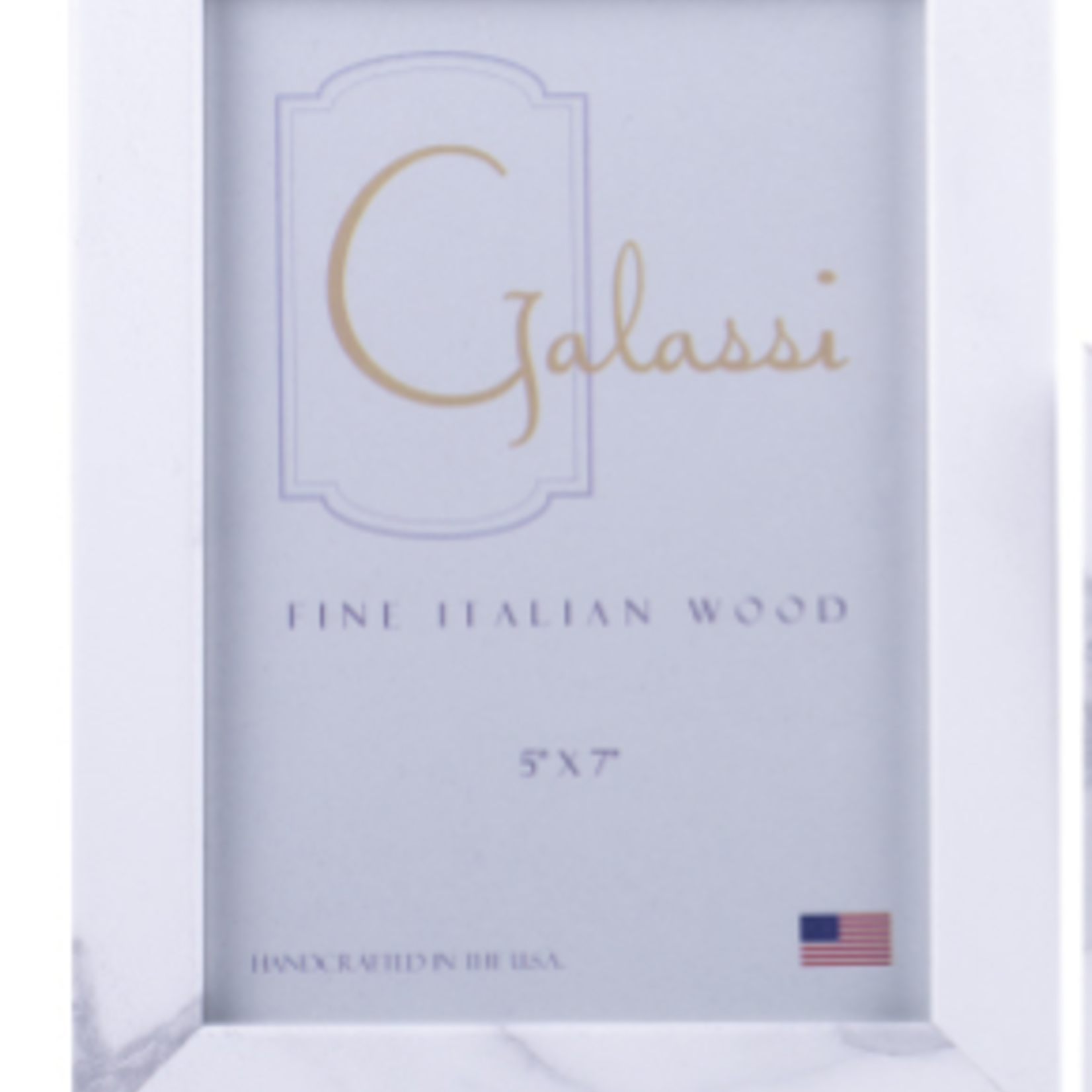 Galassi White Marble Look 5x7 Picture Frame