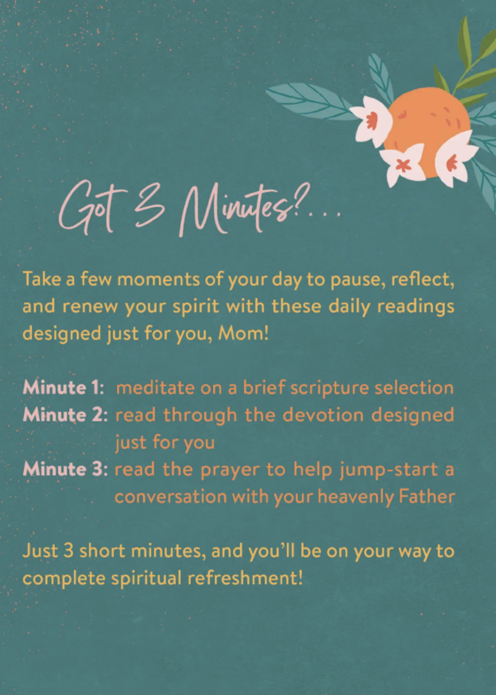 Barbour Publishing Inc. 3 Minute Daily Devotions for Moms