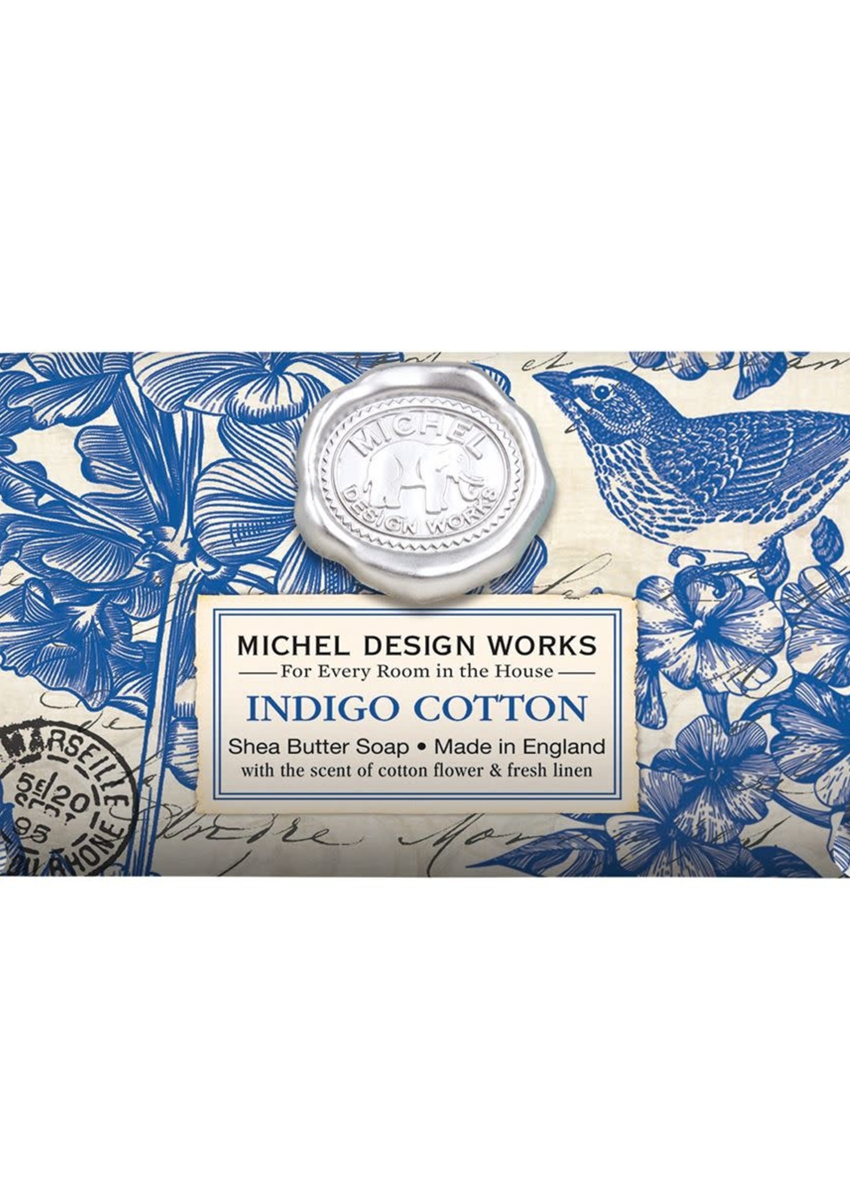 Michel Design Works Indigo Cotton Large Bath Soap
