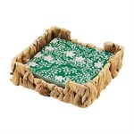 Mud Pie Green Indigo Napkin Basket