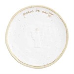 Mud Pie Round Gold Angel Platter