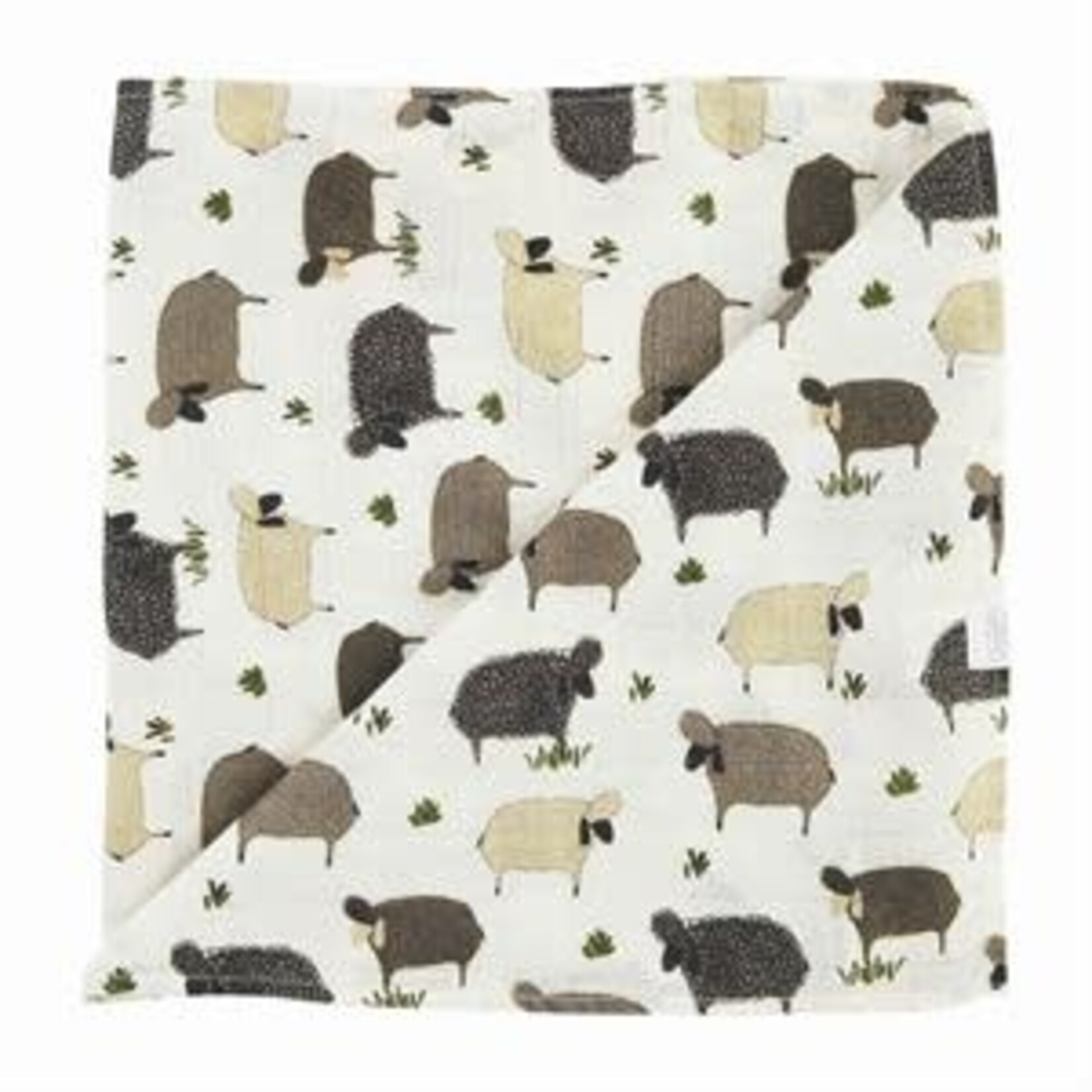 Mud Pie Lamb Swaddle Blanket