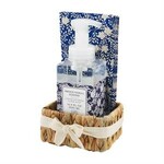 Mud Pie Floral Indigo Soap Napkin Set