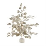 Mud Pie Large Faux Glitter Leaf Tree