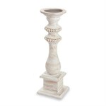 Mud Pie Small Beaded Wood Candlestick