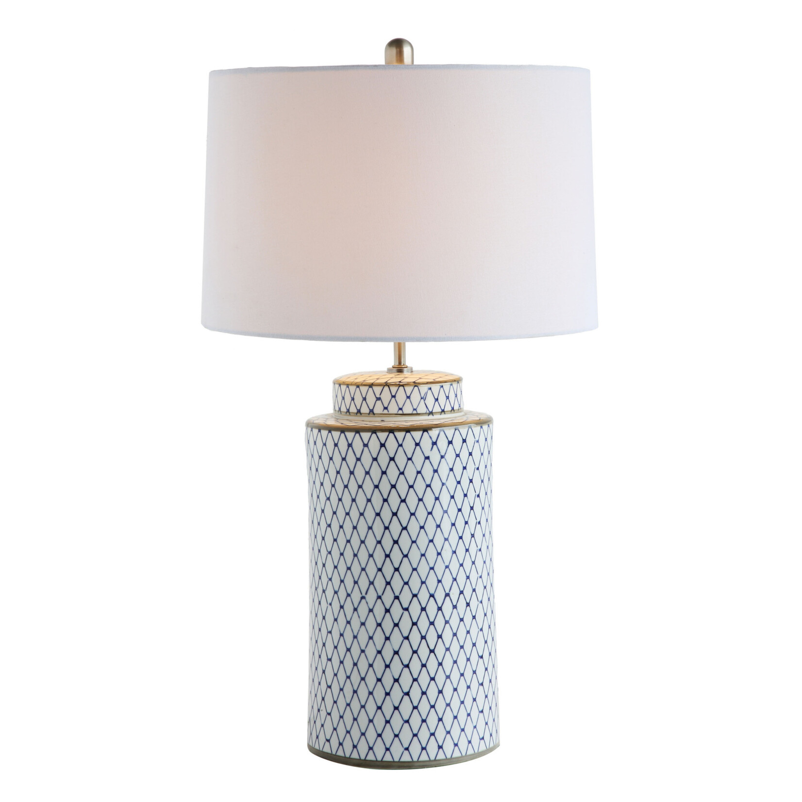 Creative Co-Op Blue and White Ceramic Lamp (not available for shipping)