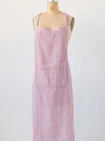 Creative Co-Op Red & White Striped Apron