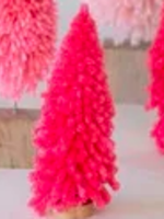 Creative Co-Op Hot Pink Fabric Yarn Tree 5.75"