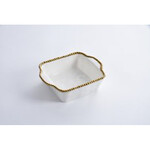 Pampa Bay Golden Solerno Square Baking Dish White with Gold Edge