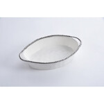 Pampa Bay Salerno Oval Baking Dish with Silver Edge
