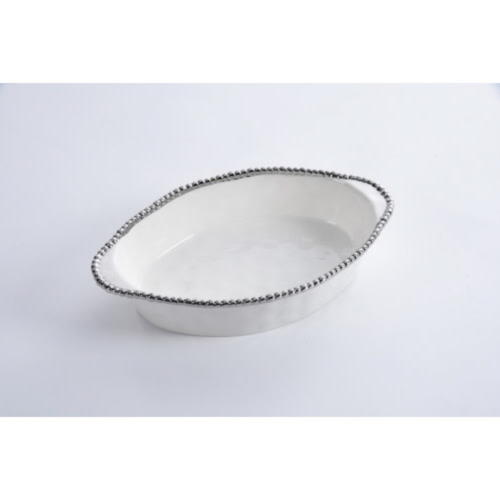Pampa Bay Oval Baking Dish with Silver Edge