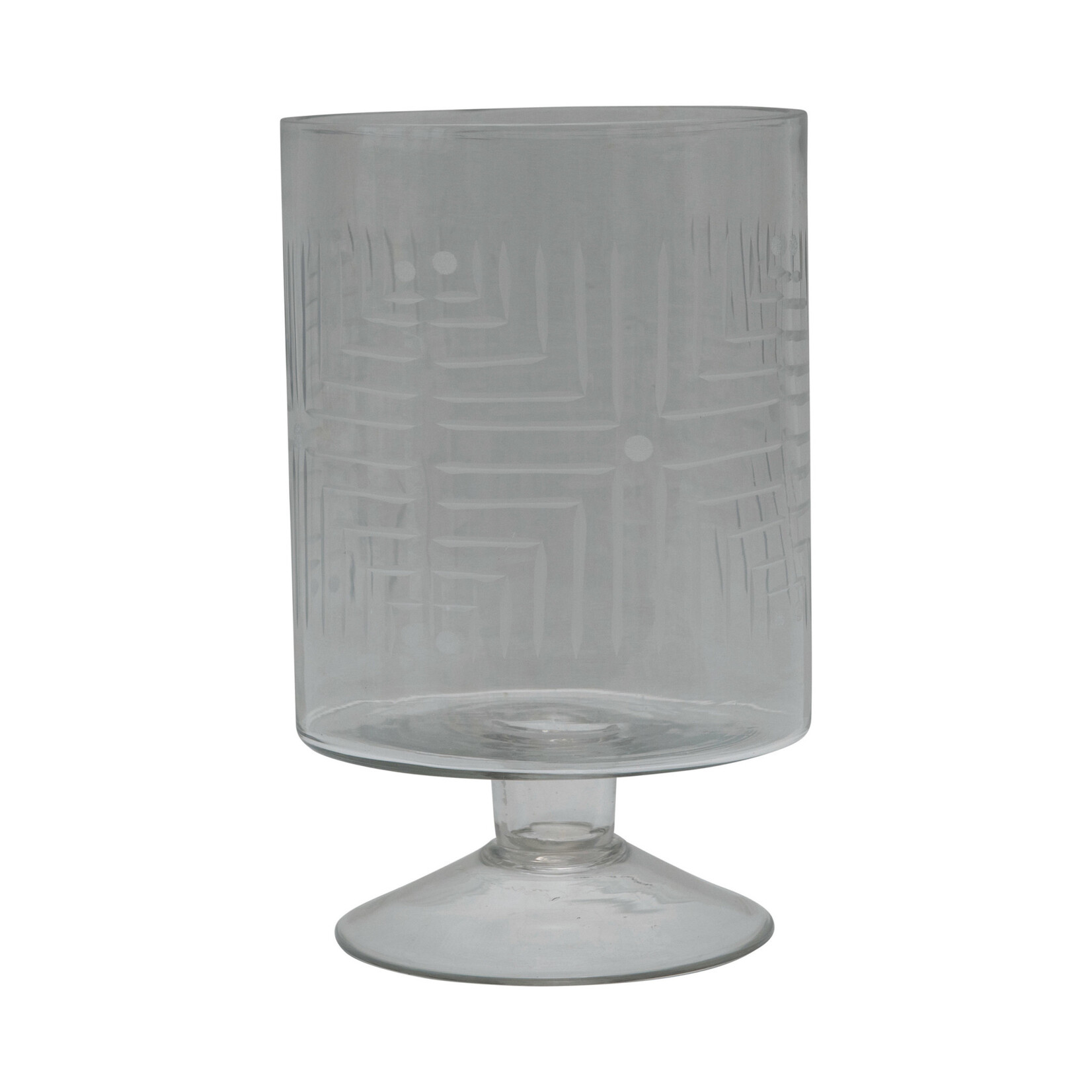 Creative Co-Op 9.25" Glass Vase w Pedestal